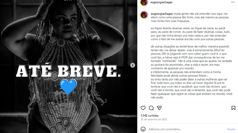As redes sociais são espaço de receber amor dos fãs, mas também ataques de haters.