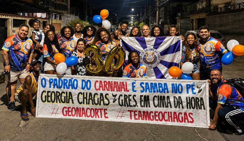 O apoio da comunidade sempre acompanhou a passista.